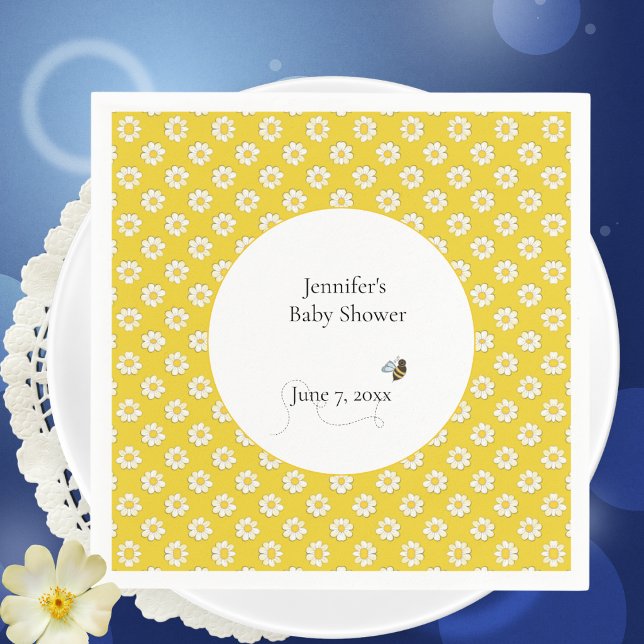 Mother-to-Bee Baby Shower  Napkin (Creator Uploaded)