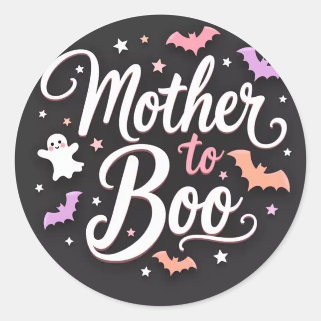 Mother to Boo Halloween Classic Round Sticker (Front)