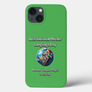 Mother Tongue Magic. Mother Language Day. iPhone 13 Case
