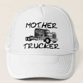 MOTHER TRUCKER - BLACK & WHITE HAT
