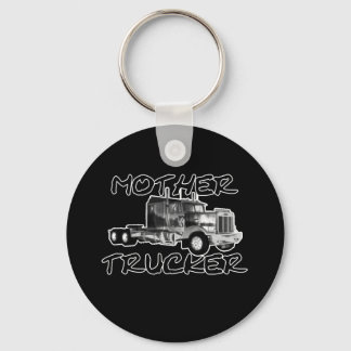 MOTHER TRUCKER - BLACK & WHITE KEY RING