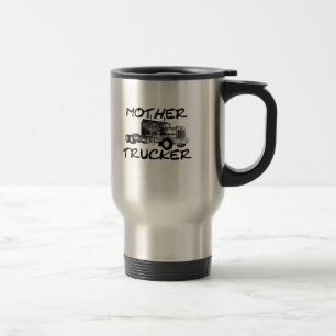 MOTHER TRUCKER - BLACK & WHITE TRAVEL MUG