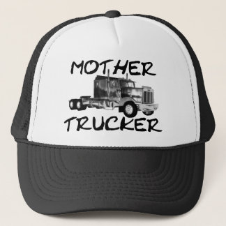 MOTHER TRUCKER - BLACK & WHITE TRUCKER HAT