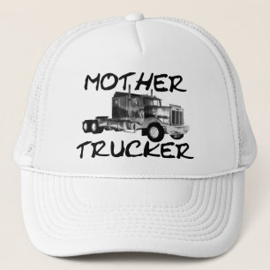 MOTHER TRUCKER - BLACK & WHITE TRUCKER HAT