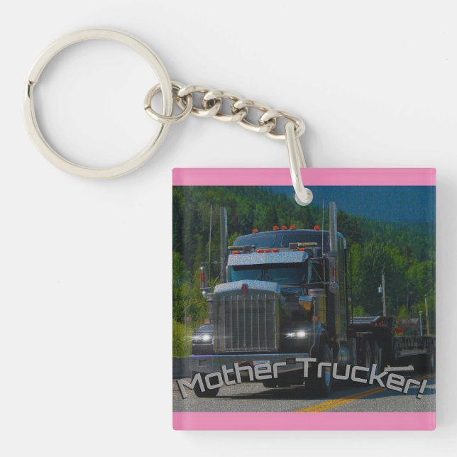 Mother Trucker! Female Driver Series Key Ring (Front)