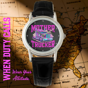 Mother Trucker: Purple Pink Attitude Watch