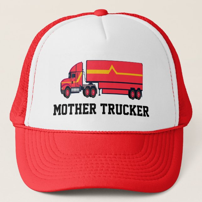 Mother Trucker Truck Trucker Hat (Front)