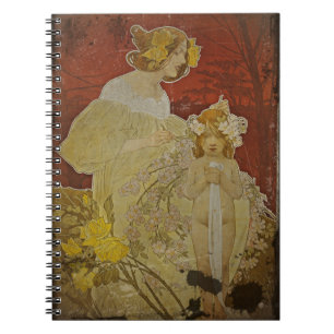 Mother Weaving Flowers in Hair Notebook