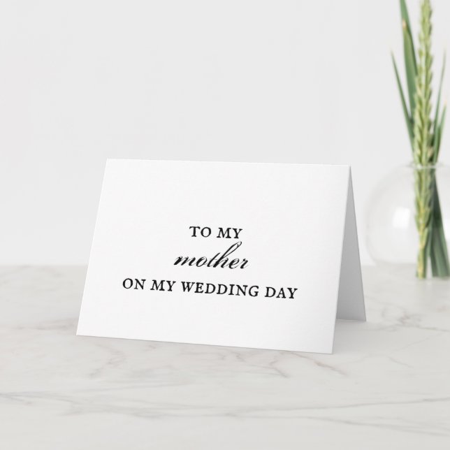 Mother Wedding Card (Front)