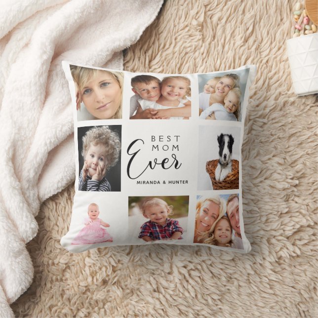Mother white photo collage cushion (Blanket)