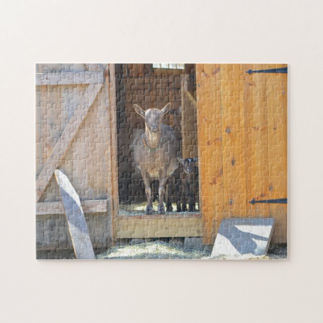 Mother With Baby Goat Puzzle (Horizontal)
