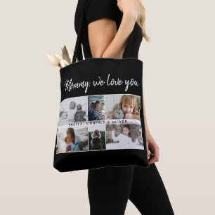 Mother with Kids and Family Mum 6 Photo Collage Tote Bag