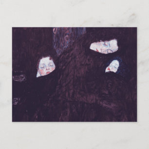 Mother with two children painting by Gustav Klimt  Postcard