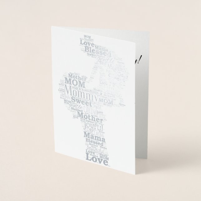 Mother Word Art  Foil Card (Front)