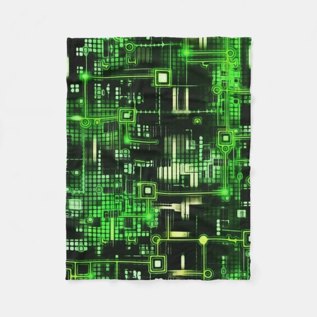 Motherboard Design Fleece Blanket (Front)