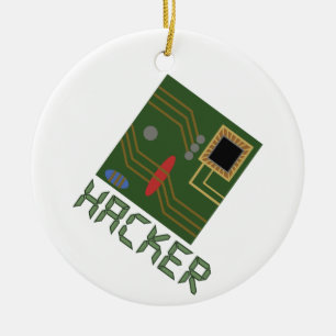 Motherboard Hacker Ceramic Ornament