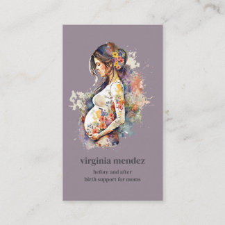 Motherhood Bloom Doula Midwife Lactation Pregnancy Business Card