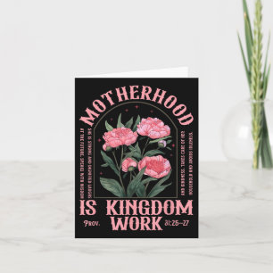 Motherhood Is Kingdom Work Christian Mothers Day  Card