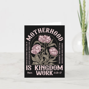 Motherhood Is Kingdom Work Christian Mothers Day  Card