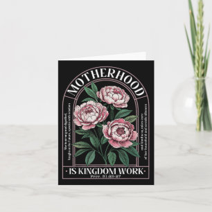 Motherhood Is Kingdom Work Mothers Day Mum Jesus C Card