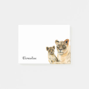 Motherhood Lioness and Cub Add Your Name Post-it Notes