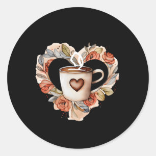 Motherhood Powered By Love Fuelled By Coffee Classic Round Sticker