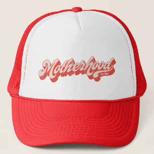 Motherhood Retro Funny Mum Mummy Mother's Day Trucker Hat