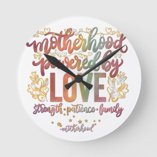 Motherhood Round Clock