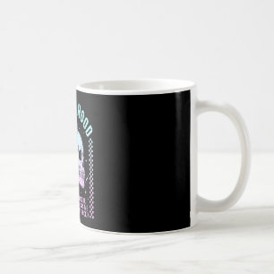 Motherhood social club skull mum floral retro coffee mug