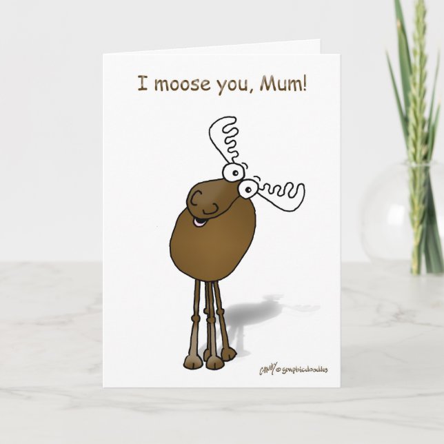 Mothering Sunday Moose Card (Front)