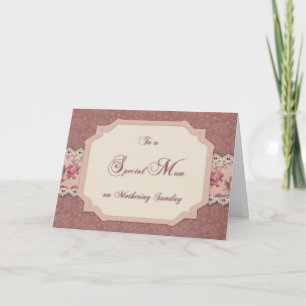 Mothering Sunday Shabby Rose Card