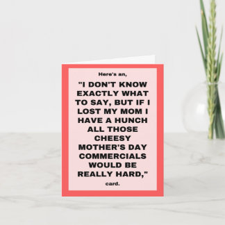 Motherless Mother's Day Card - Friend