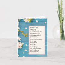 Motherless Mother's Day Card - Poem