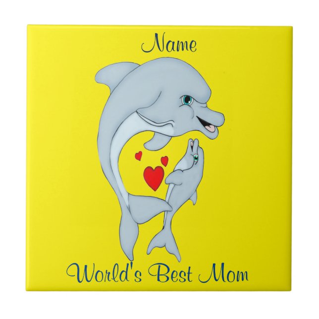 Motherly Dolphin Love Tile (Front)
