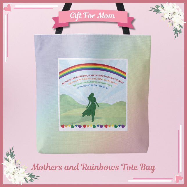 Mothers and Rainbows Mother's Day Tote Bag (Mother’s and Rainbows Tote Bag)