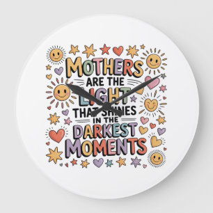 Mothers Are The Light That Shines In Moments Large Clock