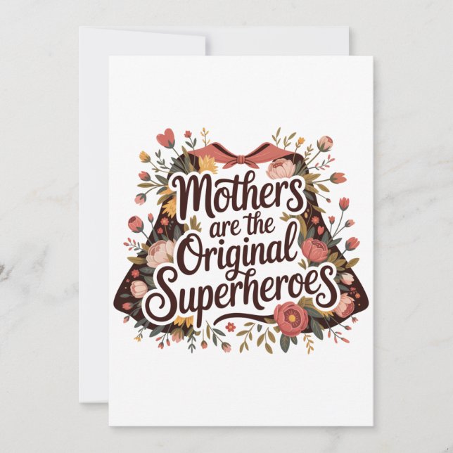 Mothers Are The Original Superheroes Invitation (Front)