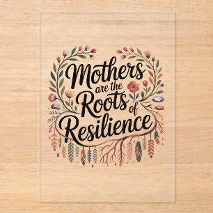 Mothers Are The Roots Of Resilience Acrylic Invitations
