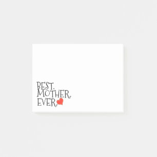 Mothers best ever red heart bff small post-it notes