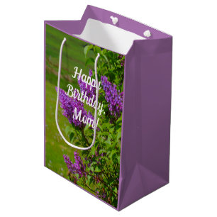 Mother's birthday, beautiful lilacs, floral medium gift bag