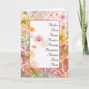 Mother's Birthday Floral Garden  Card