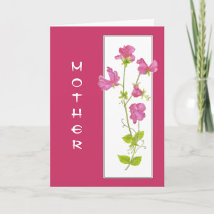 Mother's Birthday Flower in our Garden Sweet Pea Card