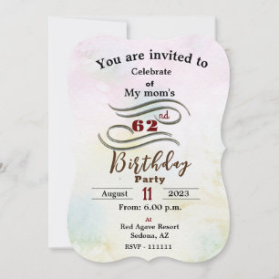 Mother's birthday Invitation