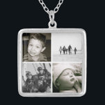 Mother's Children Photo Collage Necklace<br><div class="desc">A beautiful keepsake for any mum or grandmother,  this necklace features four frames to fill with her favourite family photos or portraits of children.  A lovely gift for her to cherish for years to come. Available in three sizes; shown in medium.</div>