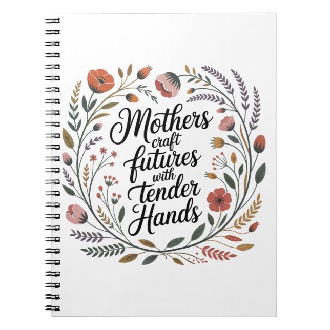 Mothers Craft Futures With Tender Hands Notebook (Front)