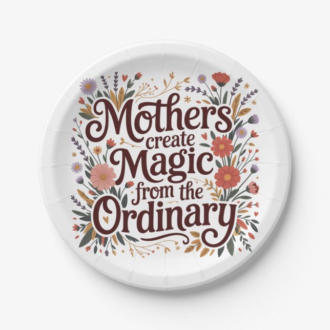 Mothers Create Magic From The Ordinary Paper Plate (Front)