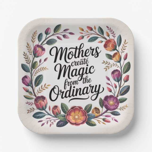 Mothers Create Magic From The Ordinary Paper Plate (Front)