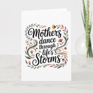 Mothers Dance Through Life's Storms Holiday Card