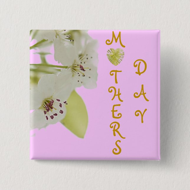 MOTHERS DAY 15 CM SQUARE BADGE (Front)