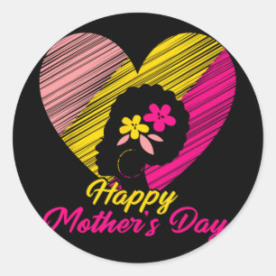 Mother's Day 2024 For Women Mum Grandma Love  Classic Round Sticker